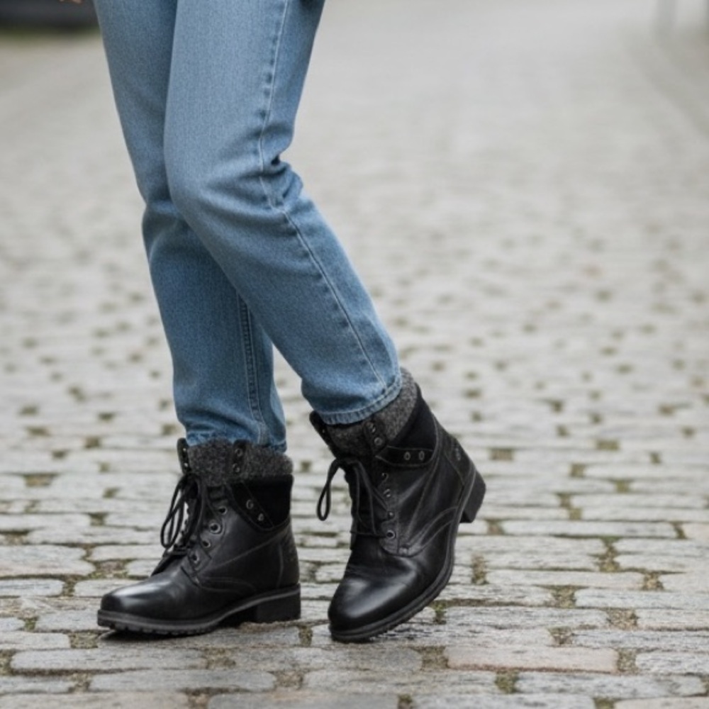 Steve Madden Black/Grey Ankle Boots